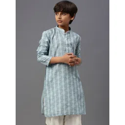 YK Boys Ethnic Motif Printed Mandarin Collar Straight Kurta-picture-28