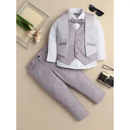 YK Boys Geometric Printed 3 Piece Party Suit Set With Bow-picture-10