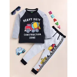 YK Boys Graphic Printed Pure Cotton T-shirt With Trouser-picture-14