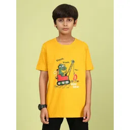YK Boys Graphic Printed Round Neck Cotton Relaxed Fit T-shirt-picture-37
