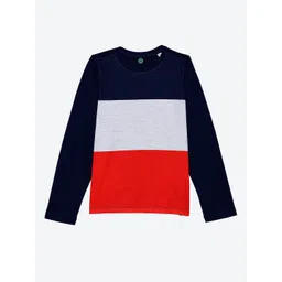 YK Boys Navy Blue & Grey Colourblocked T-shirt-picture-23