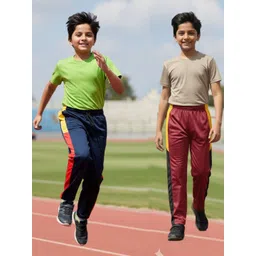 YK Boys Pack Of 2 Colourblocked Mid Rise Track Pants-picture-47