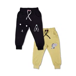 YK Boys Pack Of 2 Graphic Printed Cotton Joggers Track Pants-picture-39