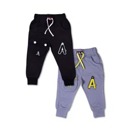 YK Boys Pack of 2 Printed Pure Cotton Mid-Rise Joggers-picture-22