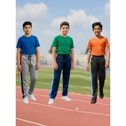 YK Boys Pack Of 3 Colourblocked Mid Rise Track Pants-picture-48