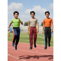 YK Boys Pack Of 3 Colourblocked Mid Rise Track Pants-picture-21