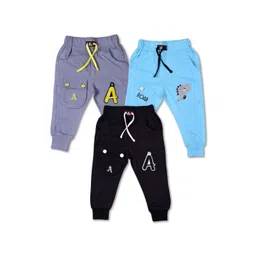 YK Boys Pack Of 3 Cotton Mid Rise Joggers-picture-26