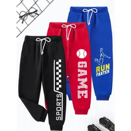 YK Boys Pack Of 3 Printed Cotton Mid-Rise joggers-picture-27