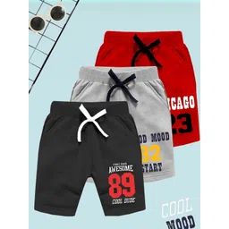 YK Boys Pack of 3 Printed Mid-Rise Cotton Shorts-picture-30