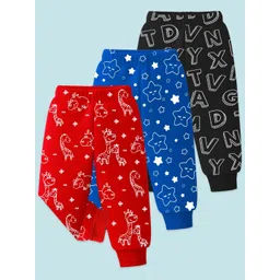 YK Boys Pack Of 3 Printed Mid Rise Joggers-picture-22