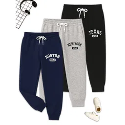 YK Boys Pack Of 3 Printed Mid-Rise Joggers-picture-52