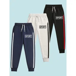 YK Boys Pack Of 3 Printed Mid-Rise Joggers-picture-34