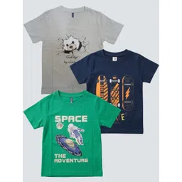 YK Boys Pack of 3 Printed T-shirts-picture-36