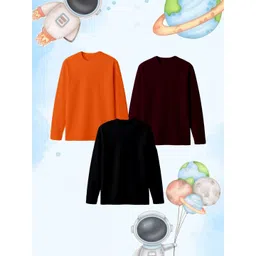 YK Boys Pack Of 3 Round Neck Full Sleeve T-Shirt-picture-15