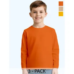 YK Boys Pack Of 3 Round Neck Full Sleeve T-Shirt-picture-52