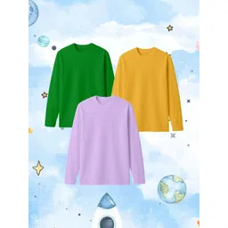 YK Boys Pack Of 3 Round Neck Full Sleeve T-Shirt-picture-43