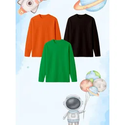 YK Boys Pack Of 3 Round Neck Full Sleeve T-Shirt-picture-56