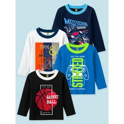 YK Boys Pack Of 4 Graphic Printed T-Shirt-picture-24