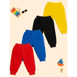 YK Boys Pack Of 4 Multicolor Solid Track Pants-picture-43