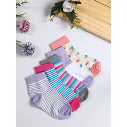 YK Boys Pack Of 5 Cotton Patterned Ankle Length Socks-picture-36