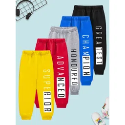 YK Boys Pack Of 5 Printed Cotton Mid-Rise joggers-picture-12
