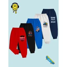 YK Boys Pack Of 5 Printed Mid-Rise Joggers-picture-27