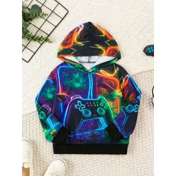 YK Boys Printed Hooded Sweatshirt-picture-14