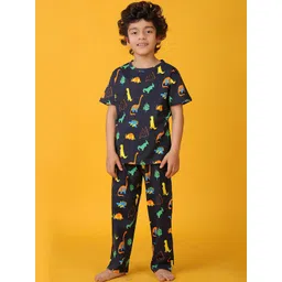 YK Boys Printed Pure Cotton Night suit-picture-26