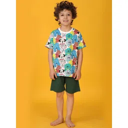 YK Boys Printed Pure Cotton Night suit-picture-21