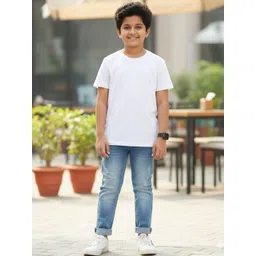 YK Boys Pure Cotton Round Neck Short Sleeve Tshirt-picture-46