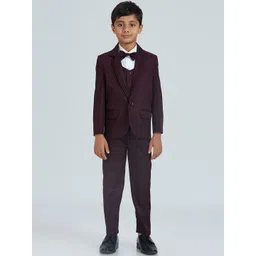 YK Boys Self-Designed Notched Lapel Collar Single-Breasted Five Piece Party Suit-picture-35