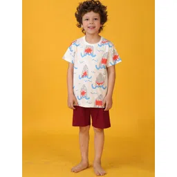 YK Boys Shark Printed Pure Cotton Night Suit-picture-46