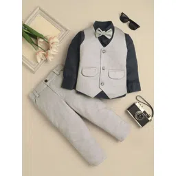 YK Boys Single-Breasted Collarless 4-Pieces Party Suit-picture-52