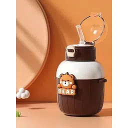 YK Brown Single Stainless Steel Printed Water Bottle-450ml-picture-36