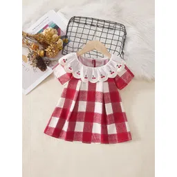 YK Checked A-Line Midi Dress-picture-27