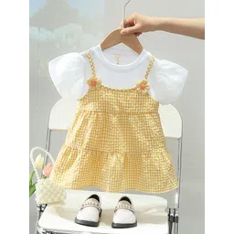 YK Checked Pinafore Dress-picture-13