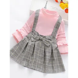 YK Checked Pinafore Dress image 1