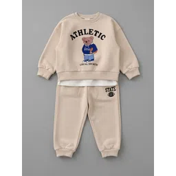 YK Cream Round Neck Long Sleeves Kids Co Ords-picture-40