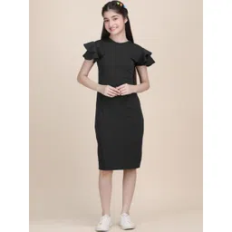 YK Flared Sleeve Formal Fit & Flare Dress-picture-12