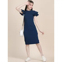 YK Flared Sleeve Formal Fit & Flare Dress image 3
