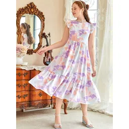 YK Floral Print Fit & Flare Dress-picture-34