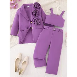 YK Girls 3 Piece Applique Detail Clothing Set image 1