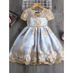 YK Girls Embellished Fit & Flare Dress-picture-13