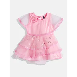 YK Girls Embellished Sequined A-Line Dress-picture-25