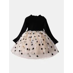 YK Girls Embellished Stars Fit & Flare Dress-picture-36