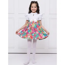 YK Girls Floral Printed Fit and Flare Dress-picture-36