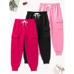 YK Girls Pack 3 Cargo Joggers-picture-11