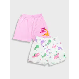 YK Girls Pack Of 2 Printed Pure Cotton Shorts-picture-31