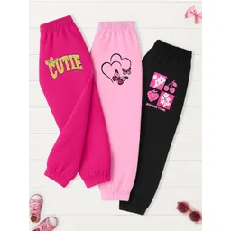 YK Girls Pack of 3 Graphic Printed Joggers-picture-21