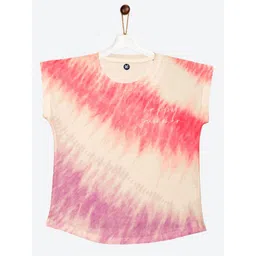 YK Girls Pink & Lavender Dyed Extended Sleeves Top-picture-34